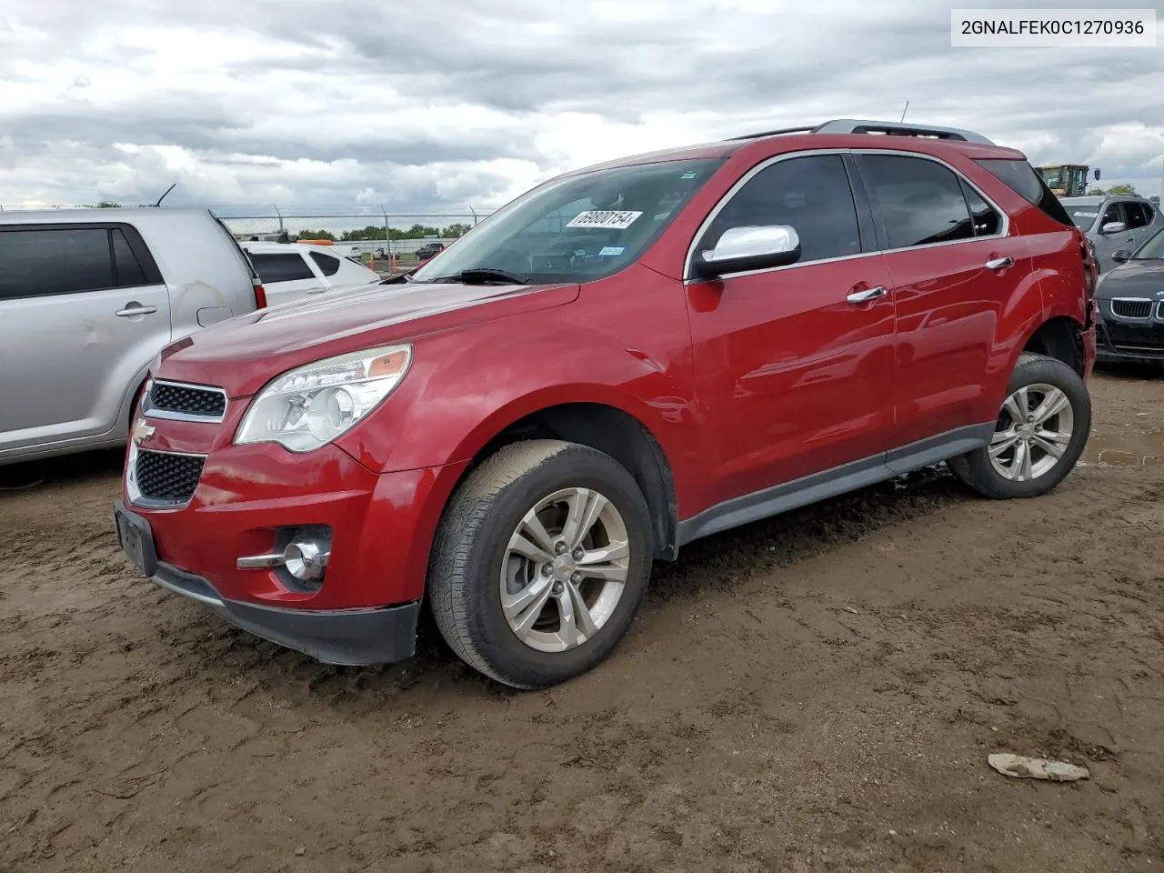 2012 Chevrolet Equinox Ltz VIN: 2GNALFEK0C1270936 Lot: 69800154