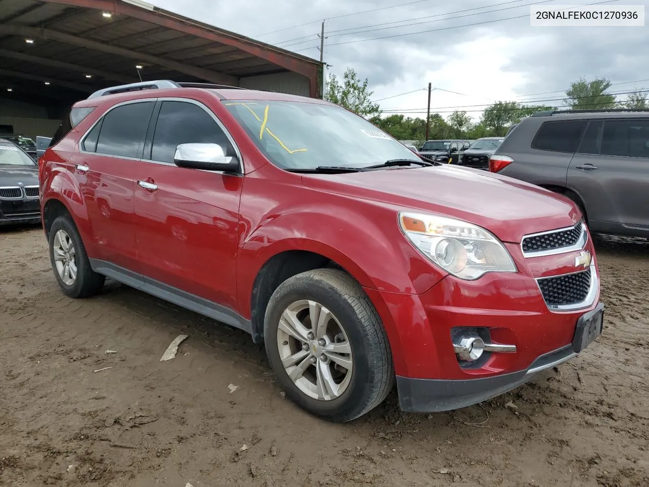 2012 Chevrolet Equinox Ltz VIN: 2GNALFEK0C1270936 Lot: 69800154