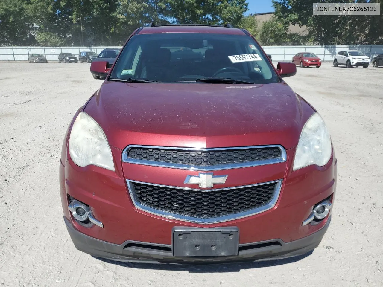 2012 Chevrolet Equinox Lt VIN: 2GNFLNEK7C6265123 Lot: 70692744