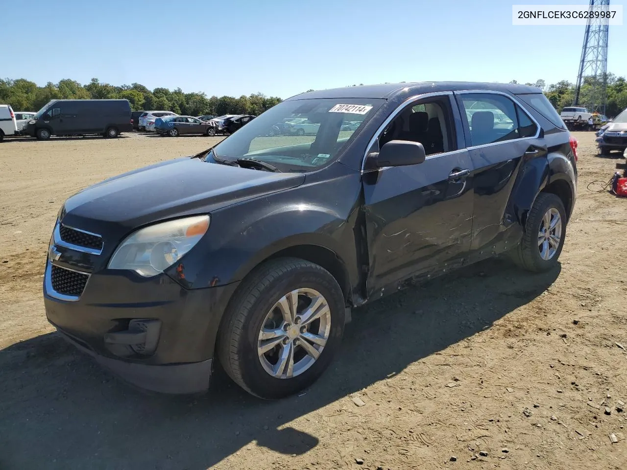 2012 Chevrolet Equinox Ls VIN: 2GNFLCEK3C6289987 Lot: 70742114