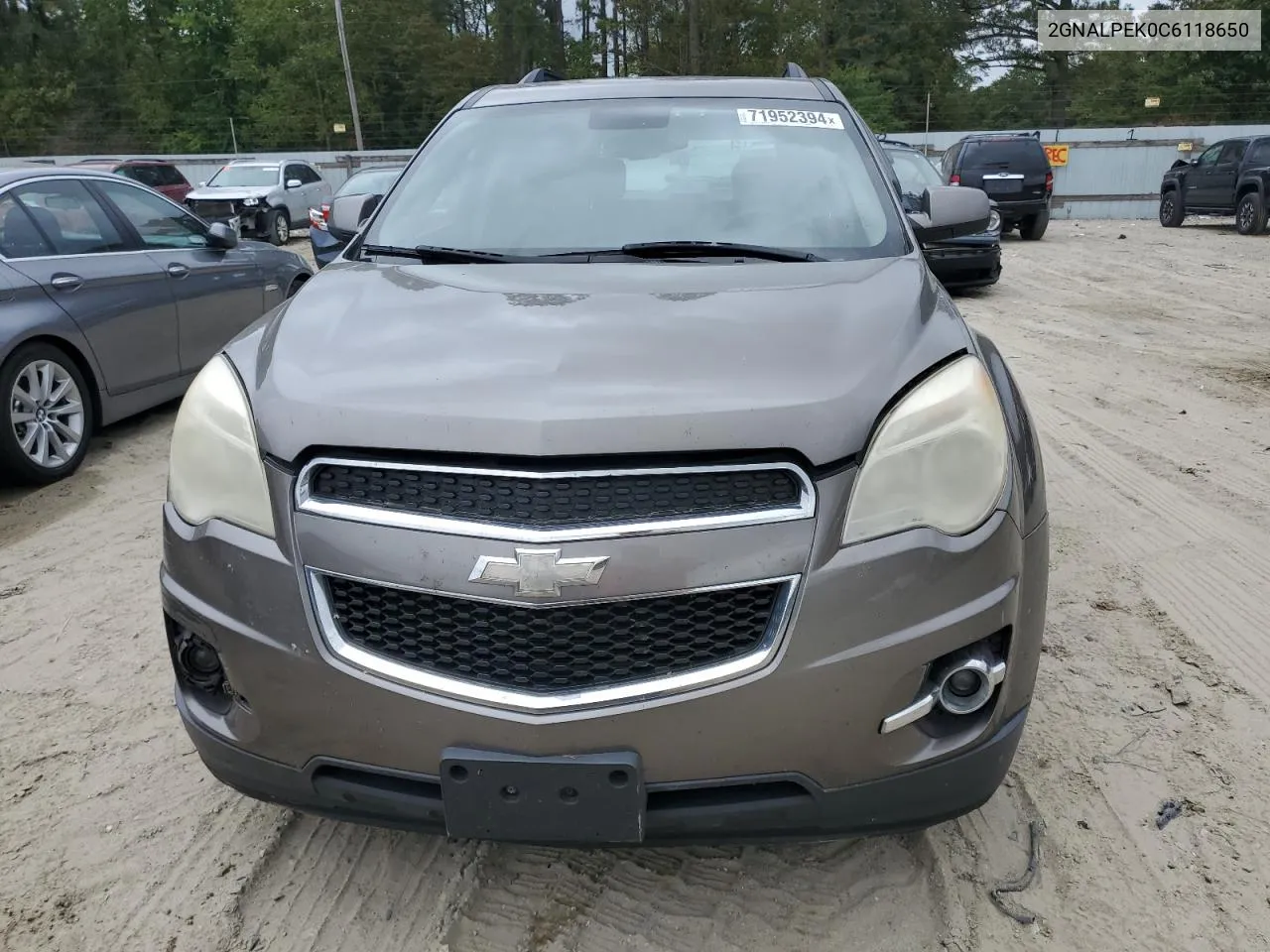 2012 Chevrolet Equinox Lt VIN: 2GNALPEK0C6118650 Lot: 71952394