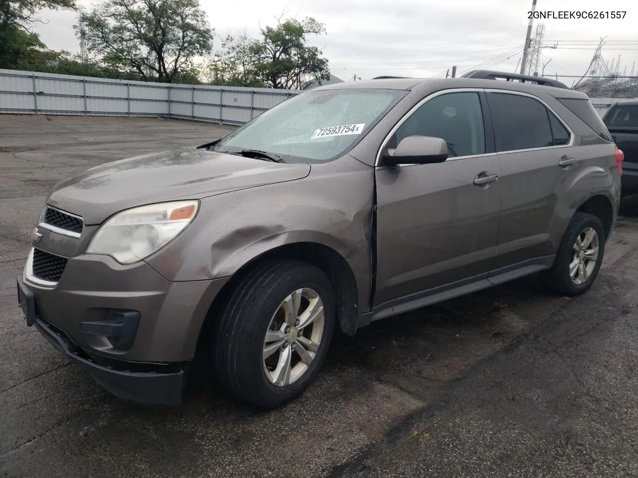 2012 Chevrolet Equinox Lt VIN: 2GNFLEEK9C6261557 Lot: 72593754