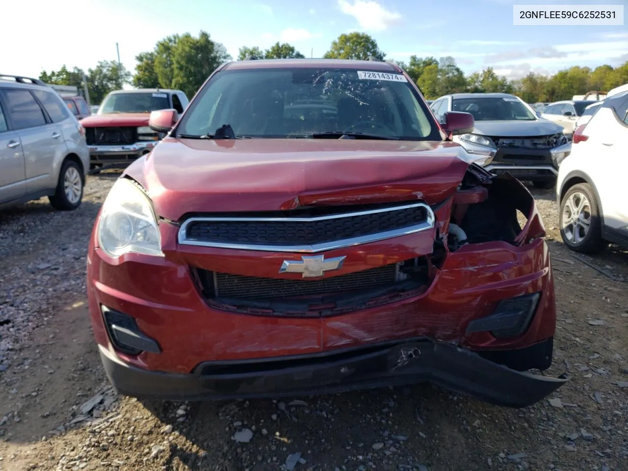 2012 Chevrolet Equinox Lt VIN: 2GNFLEE59C6252531 Lot: 72814374