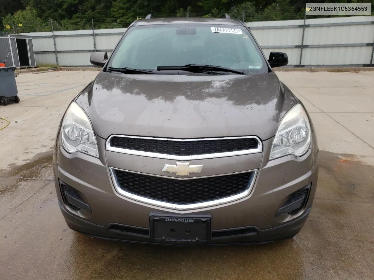 2012 Chevrolet Equinox Lt VIN: 2GNFLEEK1C6364553 Lot: 72938664