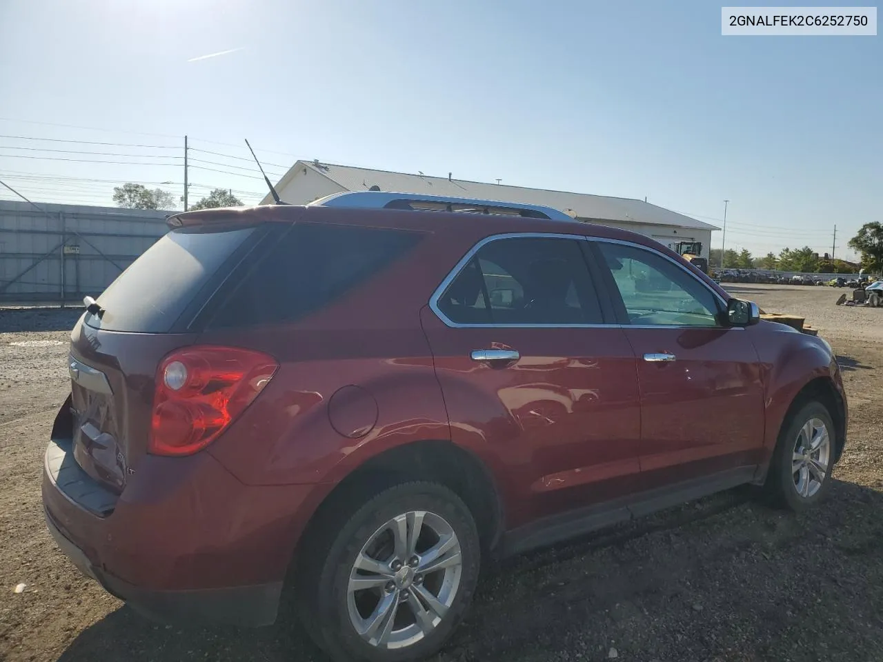 2012 Chevrolet Equinox Ltz VIN: 2GNALFEK2C6252750 Lot: 74662464