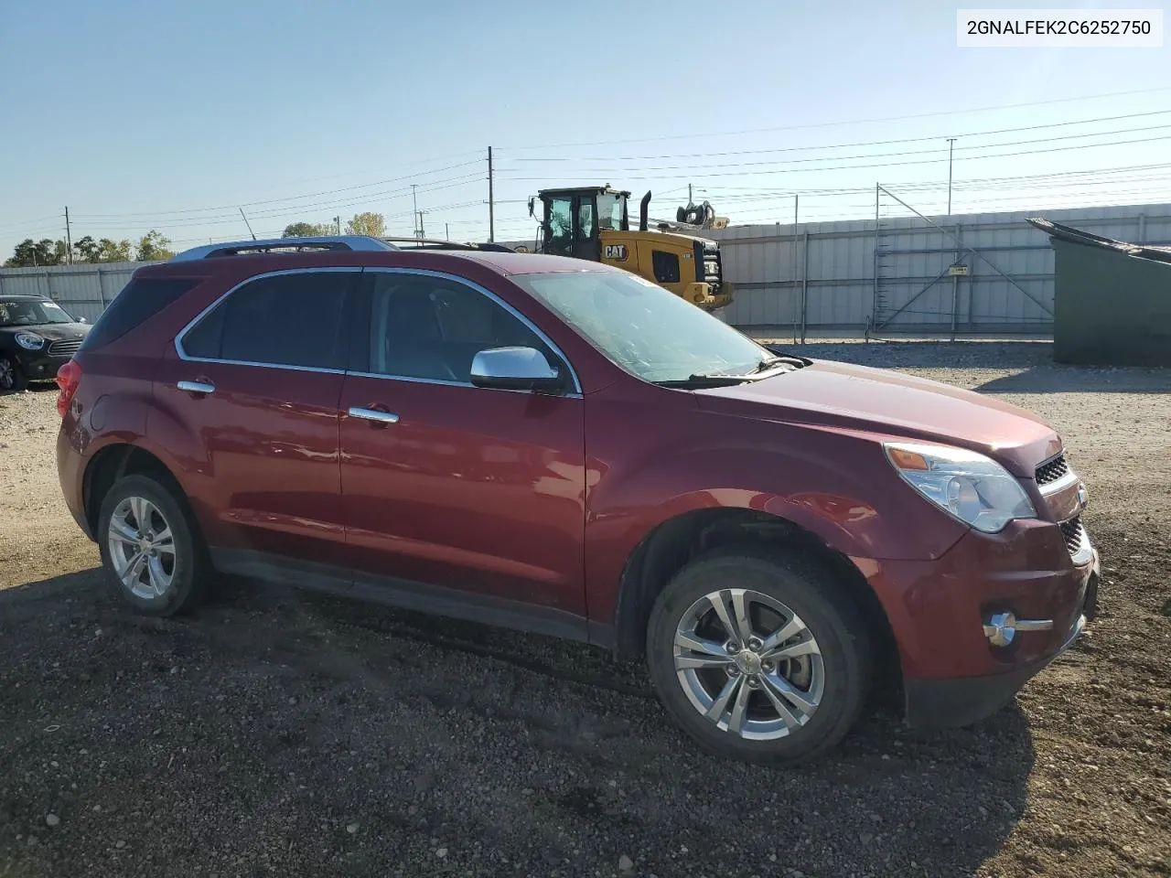 2012 Chevrolet Equinox Ltz VIN: 2GNALFEK2C6252750 Lot: 74662464