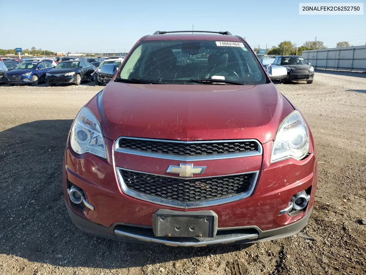 2012 Chevrolet Equinox Ltz VIN: 2GNALFEK2C6252750 Lot: 74662464