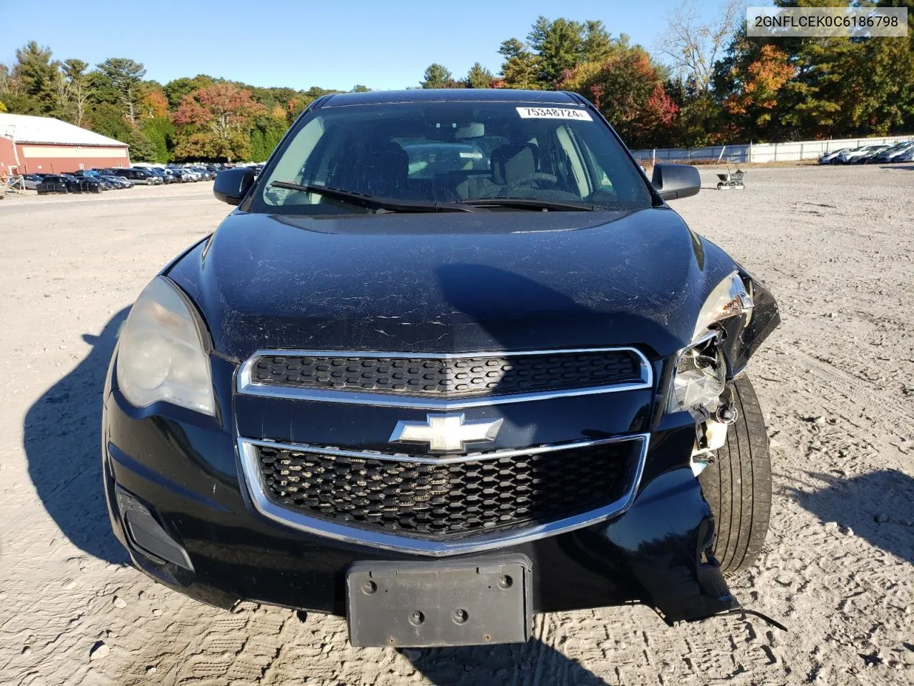 2012 Chevrolet Equinox Ls VIN: 2GNFLCEK0C6186798 Lot: 75348724