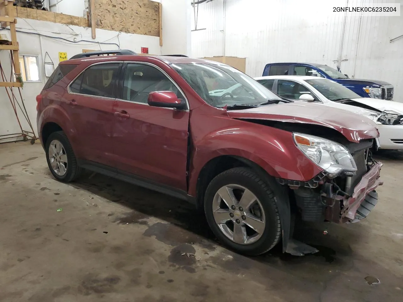 2012 Chevrolet Equinox Lt VIN: 2GNFLNEK0C6235204 Lot: 76063994