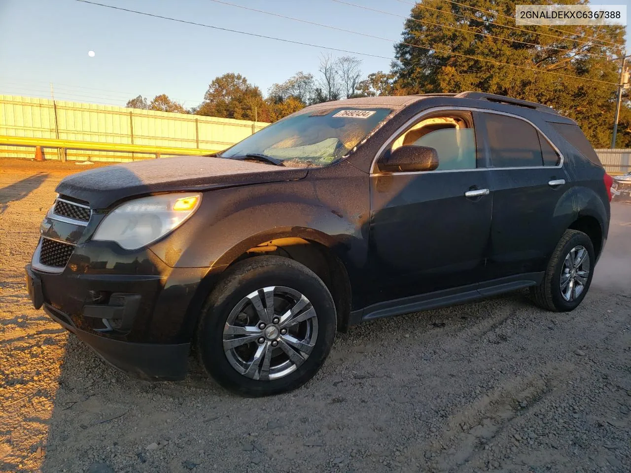 2012 Chevrolet Equinox Lt VIN: 2GNALDEKXC6367388 Lot: 76492434