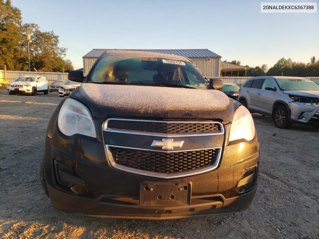 2012 Chevrolet Equinox Lt VIN: 2GNALDEKXC6367388 Lot: 76492434