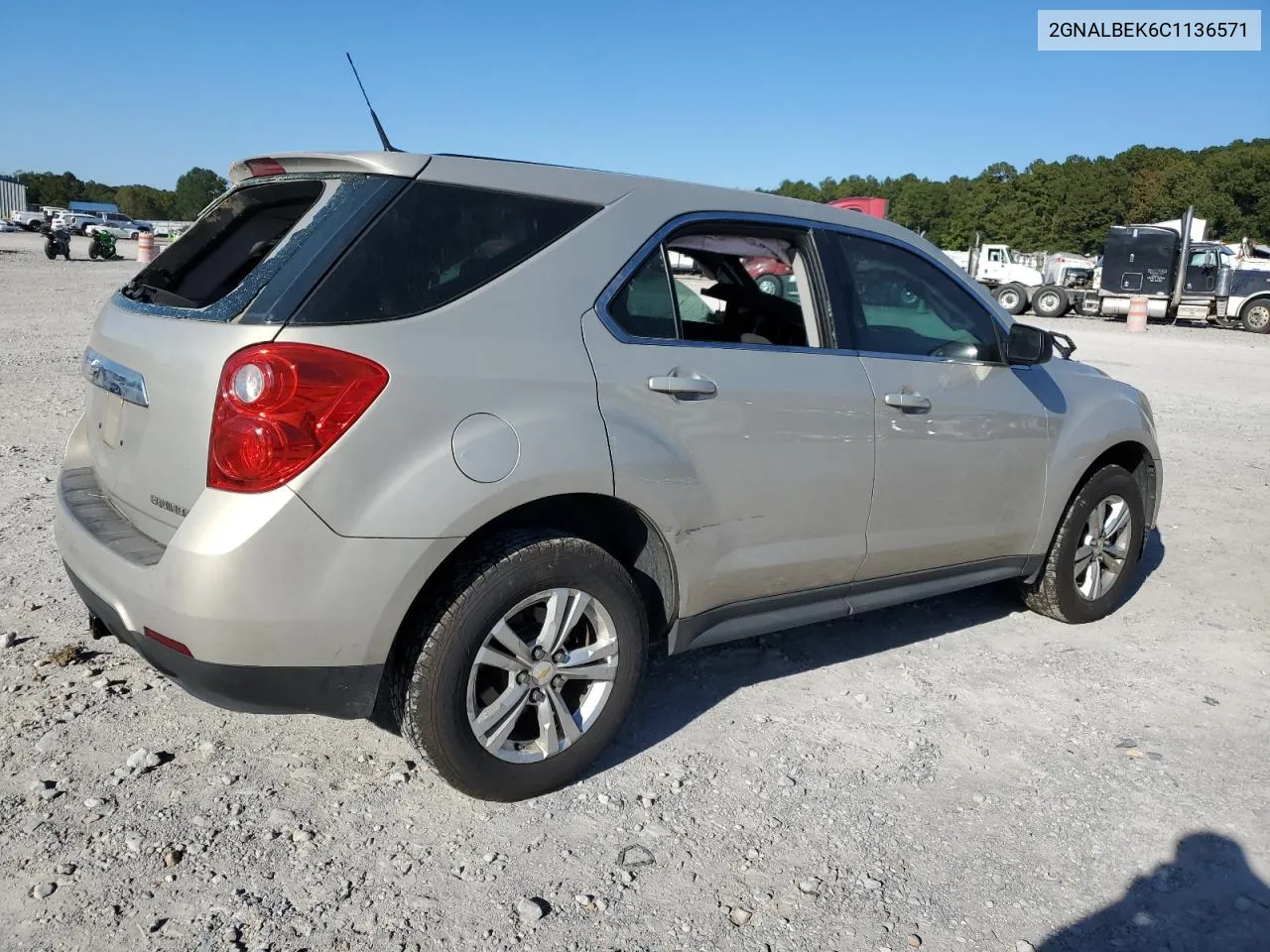 2012 Chevrolet Equinox Ls VIN: 2GNALBEK6C1136571 Lot: 76995564