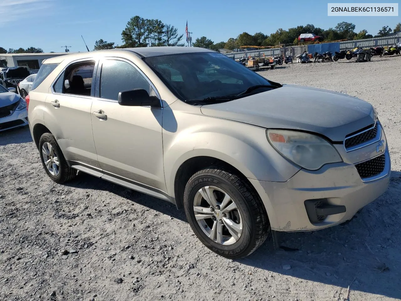 2012 Chevrolet Equinox Ls VIN: 2GNALBEK6C1136571 Lot: 76995564