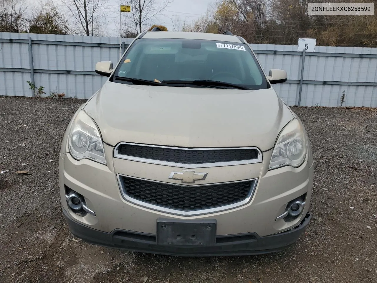 2012 Chevrolet Equinox Lt VIN: 2GNFLEEKXC6258599 Lot: 77117934