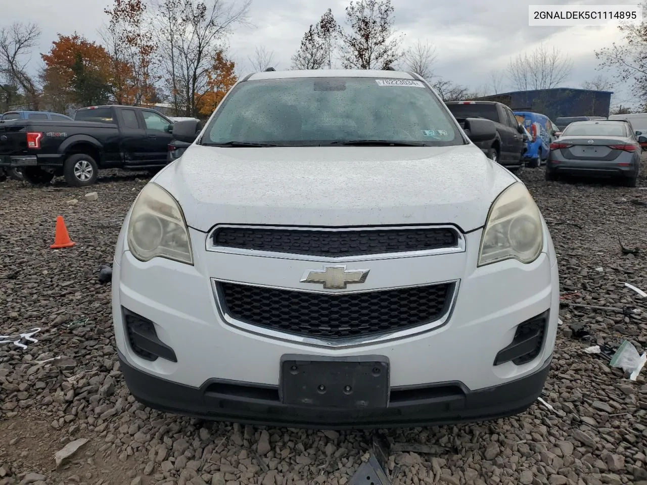 2GNALDEK5C1114895 2012 Chevrolet Equinox Lt