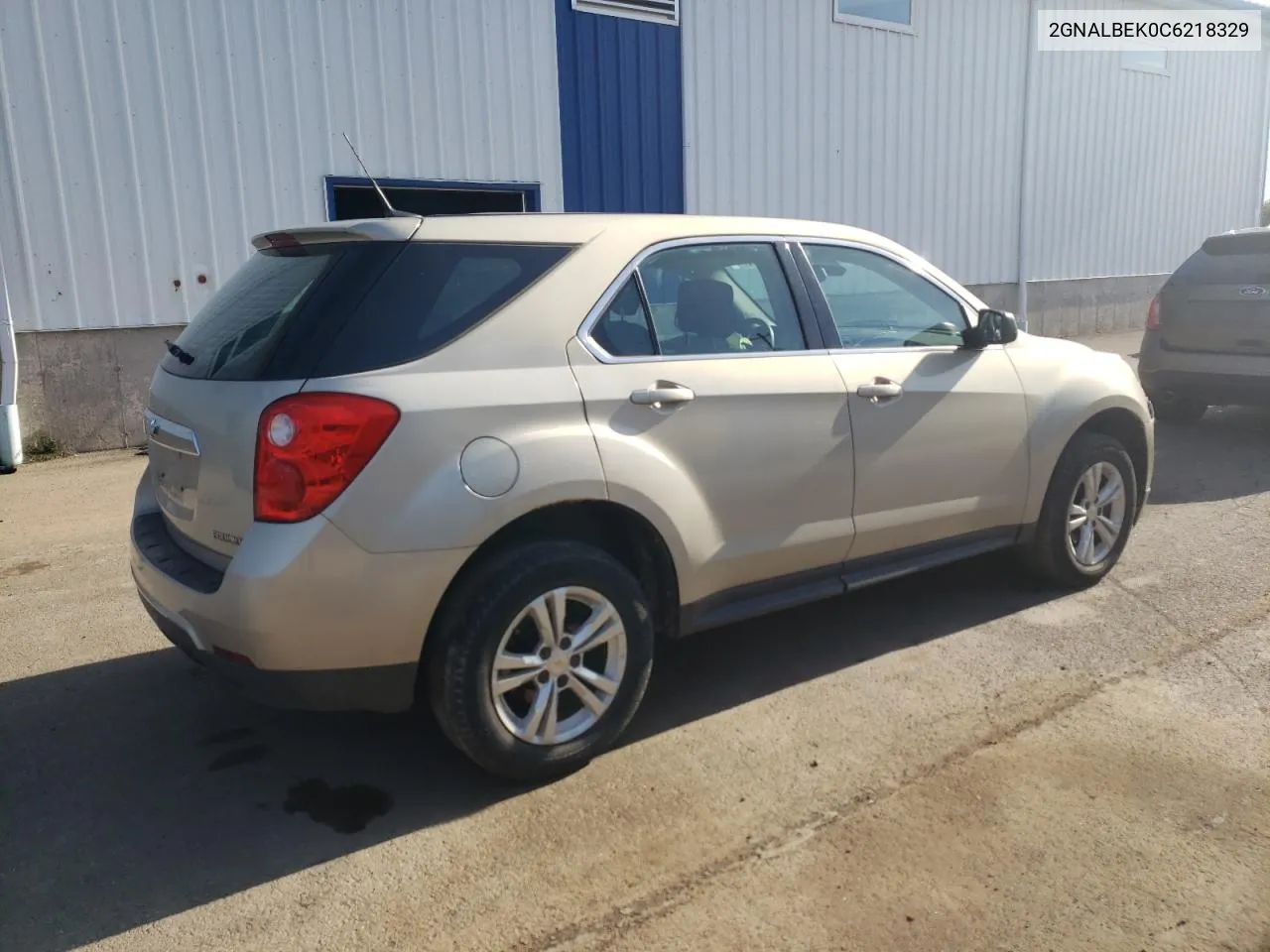 2012 Chevrolet Equinox Ls VIN: 2GNALBEK0C6218329 Lot: 78688874