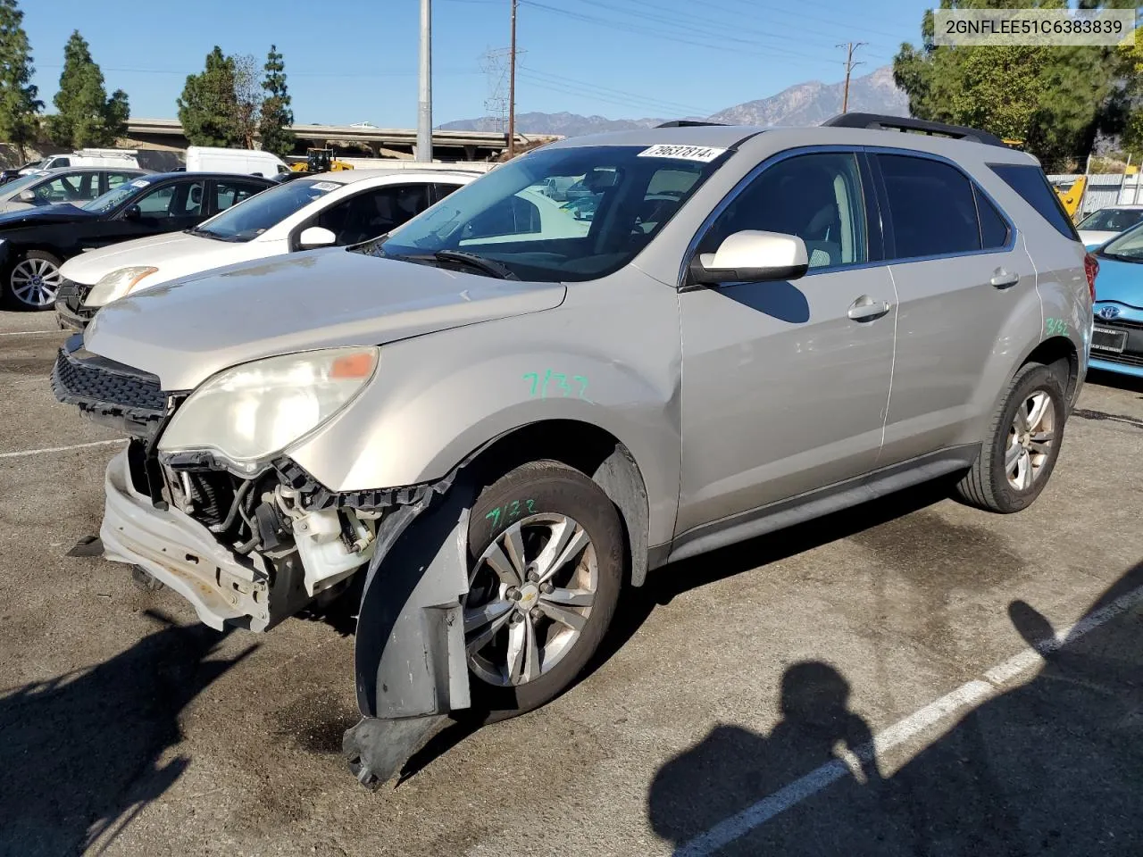 2012 Chevrolet Equinox Lt VIN: 2GNFLEE51C6383839 Lot: 79637814