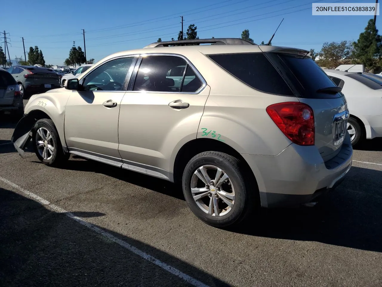 2012 Chevrolet Equinox Lt VIN: 2GNFLEE51C6383839 Lot: 79637814