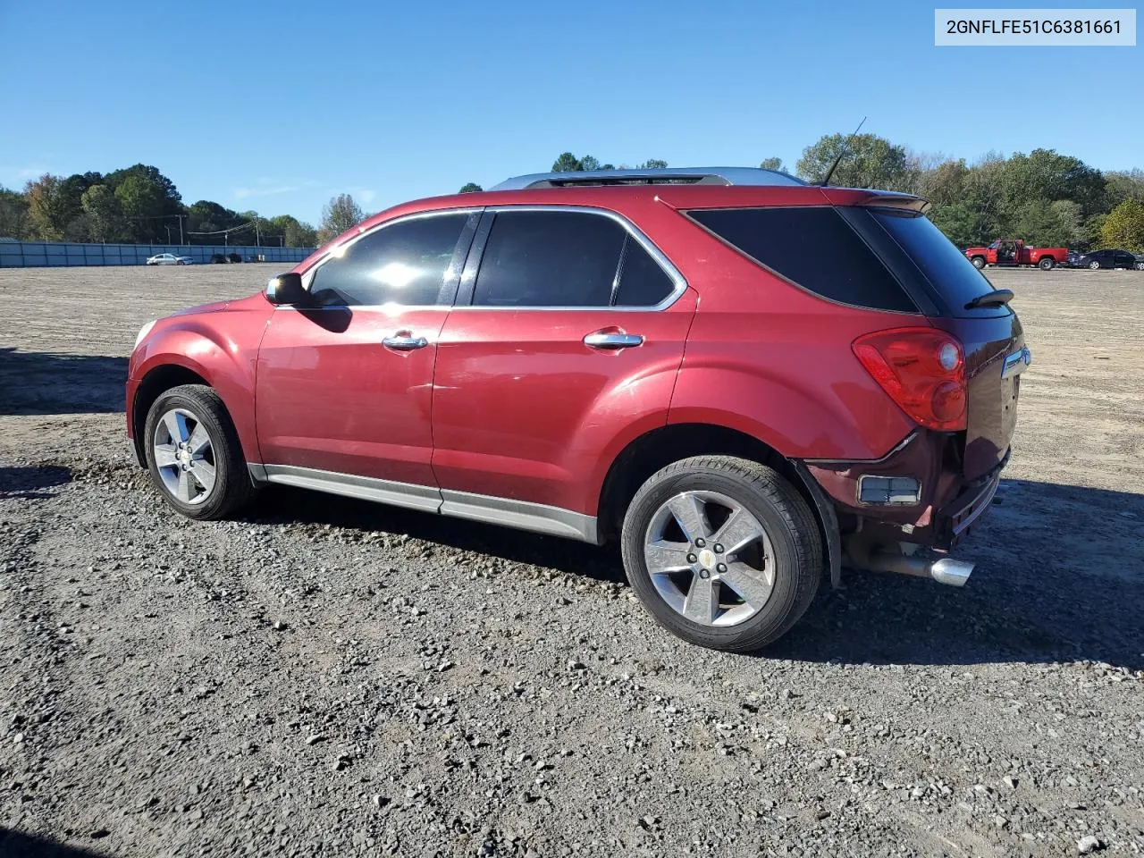 2012 Chevrolet Equinox Ltz VIN: 2GNFLFE51C6381661 Lot: 80296744