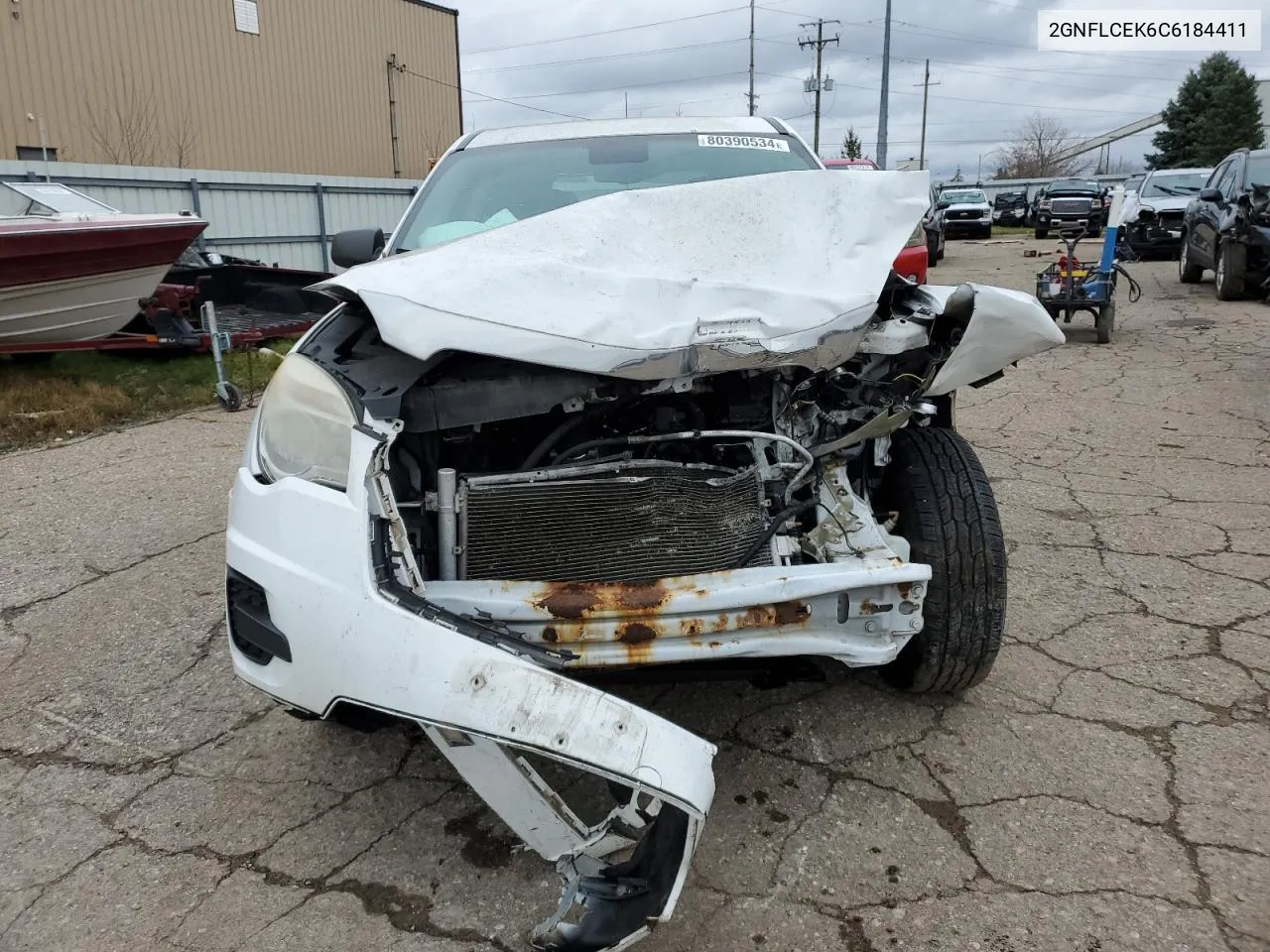 2012 Chevrolet Equinox Ls VIN: 2GNFLCEK6C6184411 Lot: 80390534