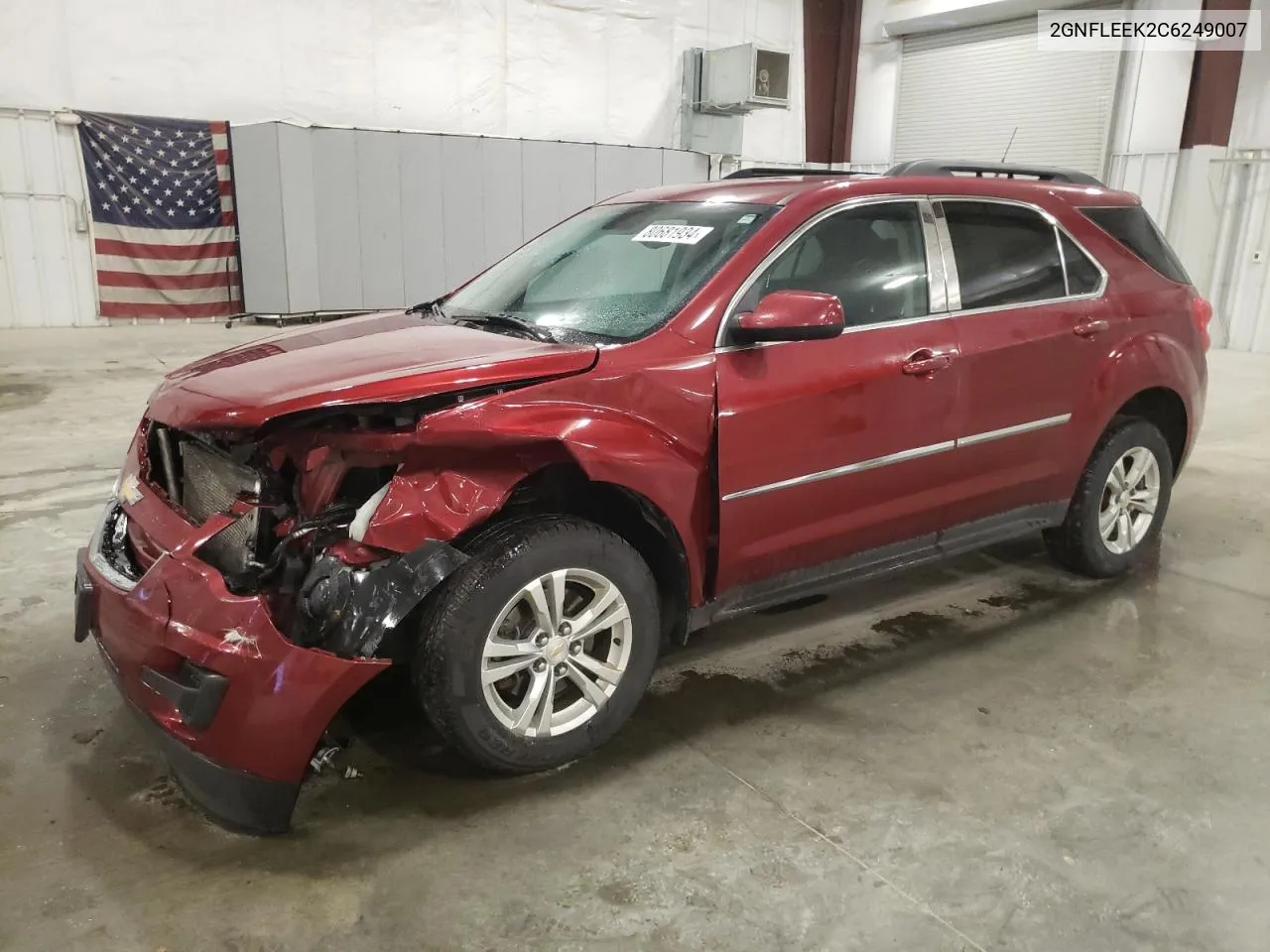 2012 Chevrolet Equinox Lt VIN: 2GNFLEEK2C6249007 Lot: 80681934