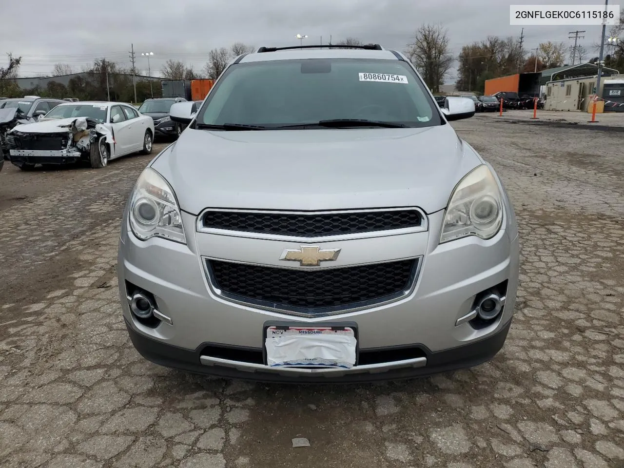 2012 Chevrolet Equinox Ltz VIN: 2GNFLGEK0C6115186 Lot: 80860754