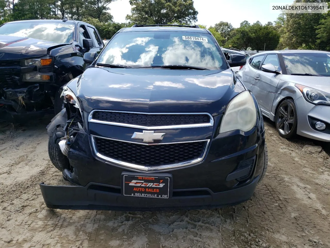 2013 Chevrolet Equinox Lt VIN: 2GNALDEK1D6139541 Lot: 58819474