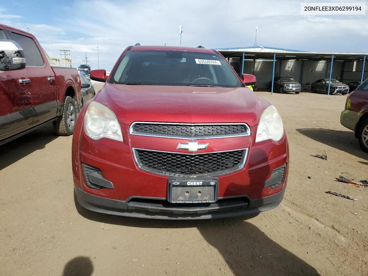 2013 Chevrolet Equinox Lt VIN: 2GNFLEE3XD6299194 Lot: 63559744