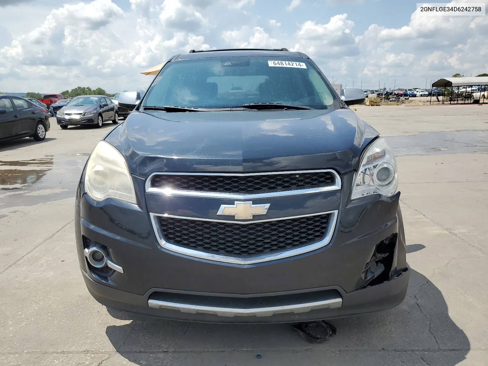 2013 Chevrolet Equinox Ltz VIN: 2GNFLGE34D6242758 Lot: 64814214