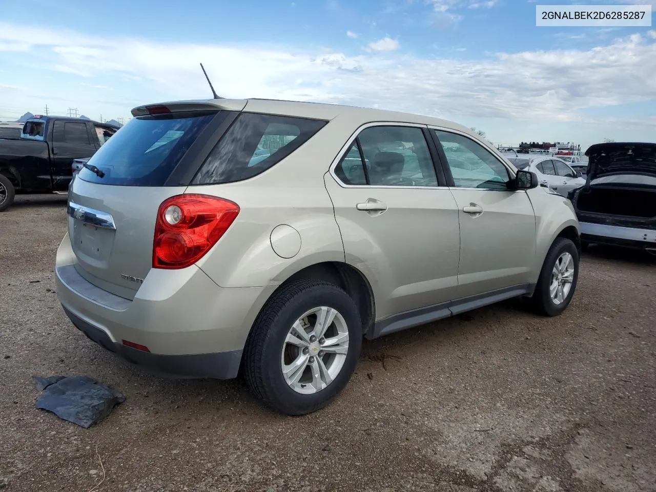 2013 Chevrolet Equinox Ls VIN: 2GNALBEK2D6285287 Lot: 64998944