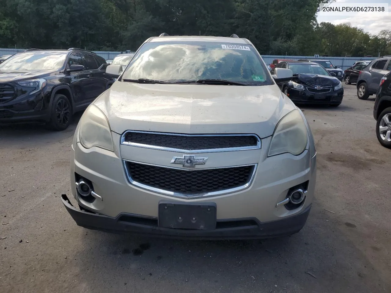 2013 Chevrolet Equinox Lt VIN: 2GNALPEK6D6273138 Lot: 70359574