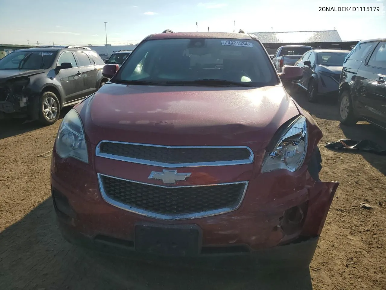 2013 Chevrolet Equinox Lt VIN: 2GNALDEK4D1115179 Lot: 70421334