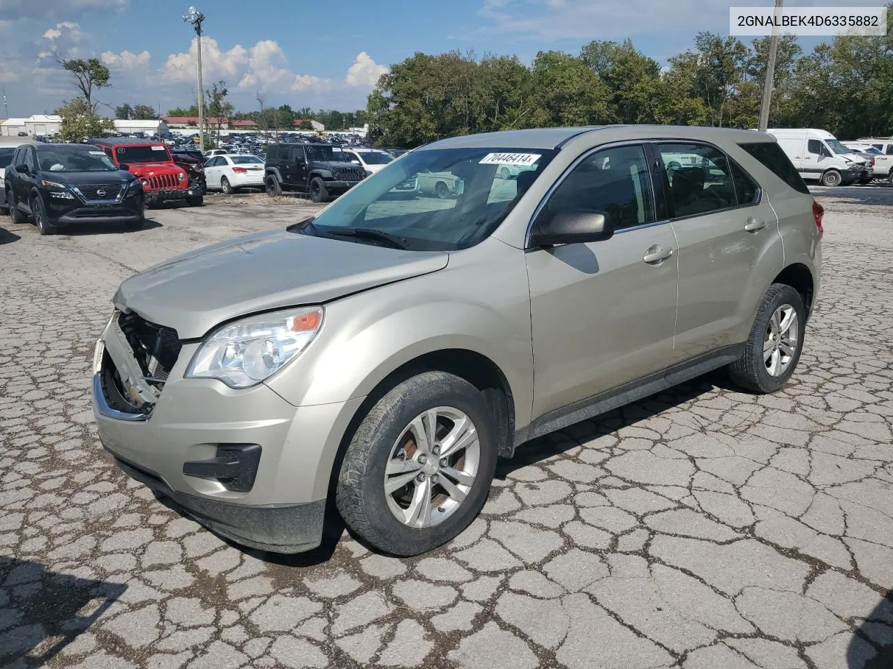 2013 Chevrolet Equinox Ls VIN: 2GNALBEK4D6335882 Lot: 70446414