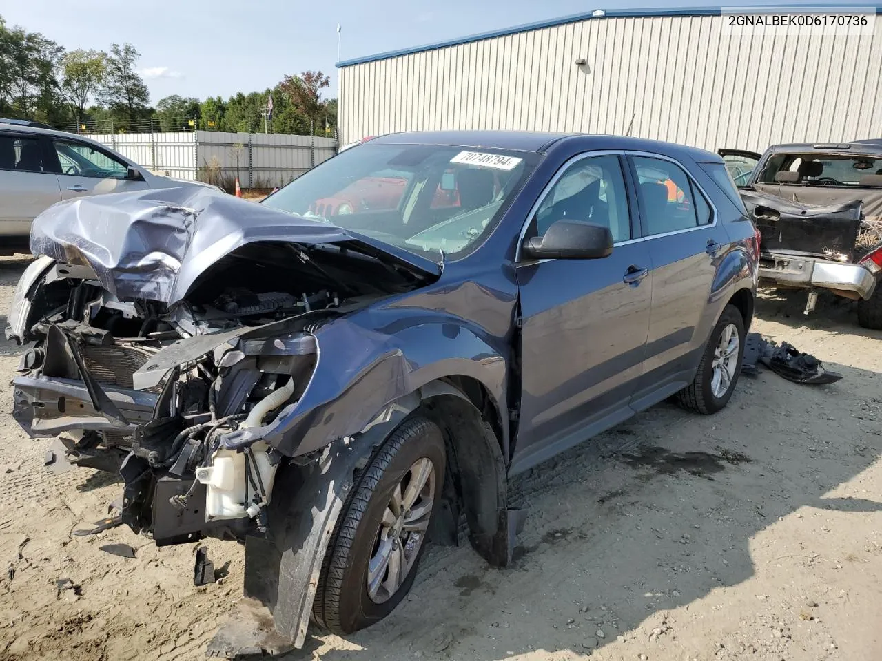 2013 Chevrolet Equinox Ls VIN: 2GNALBEK0D6170736 Lot: 70748794