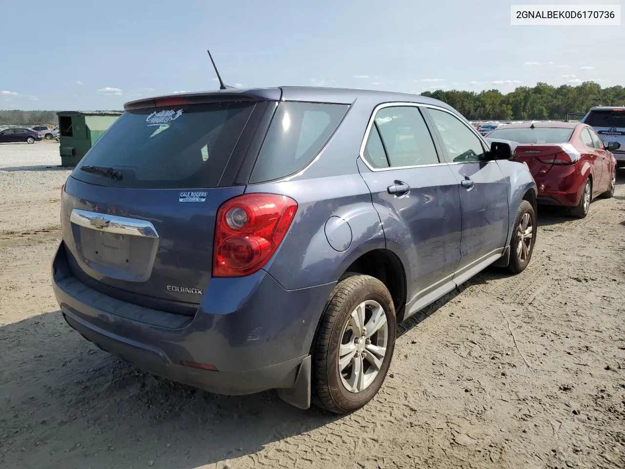 2013 Chevrolet Equinox Ls VIN: 2GNALBEK0D6170736 Lot: 70748794