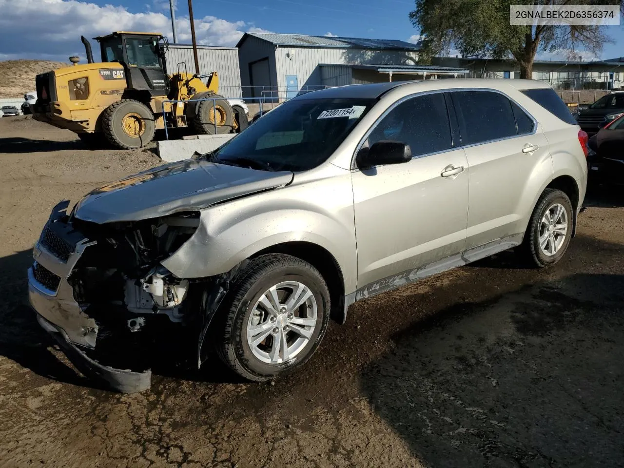 2013 Chevrolet Equinox Ls VIN: 2GNALBEK2D6356374 Lot: 72001154