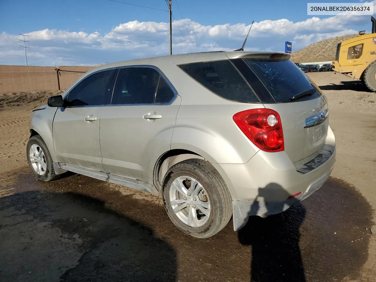 2013 Chevrolet Equinox Ls VIN: 2GNALBEK2D6356374 Lot: 72001154