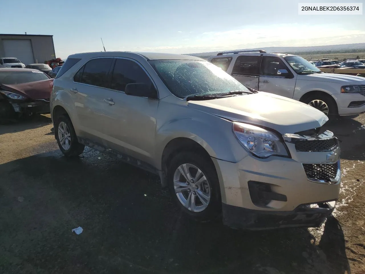 2013 Chevrolet Equinox Ls VIN: 2GNALBEK2D6356374 Lot: 72001154