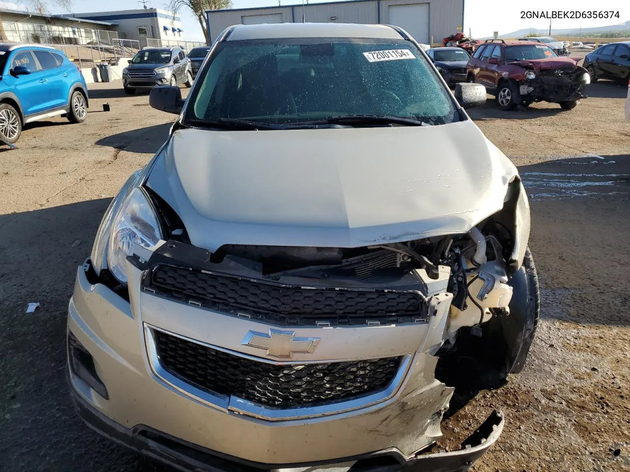 2013 Chevrolet Equinox Ls VIN: 2GNALBEK2D6356374 Lot: 72001154