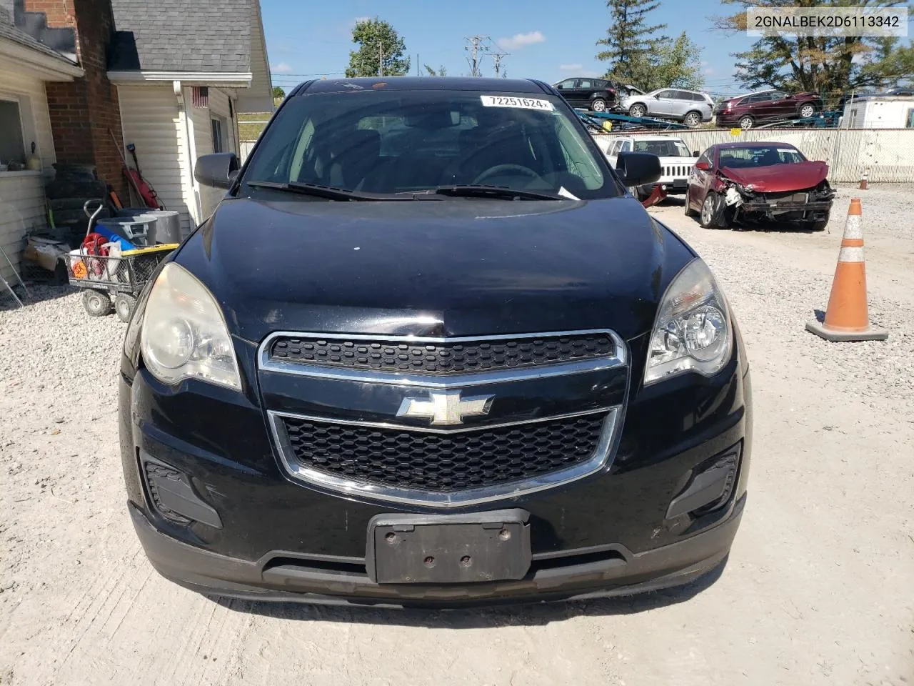 2013 Chevrolet Equinox Ls VIN: 2GNALBEK2D6113342 Lot: 72251624