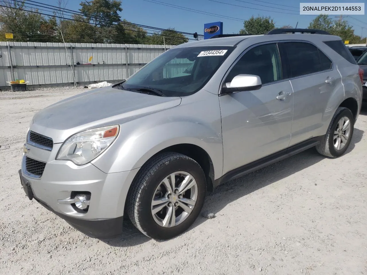 2013 Chevrolet Equinox Lt VIN: 2GNALPEK2D1144553 Lot: 72344354