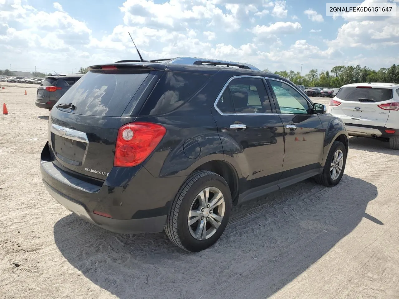 2013 Chevrolet Equinox Ltz VIN: 2GNALFEK6D6151647 Lot: 73473404