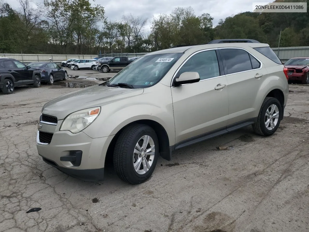 2013 Chevrolet Equinox Lt VIN: 2GNFLEEK0D6411086 Lot: 74346674