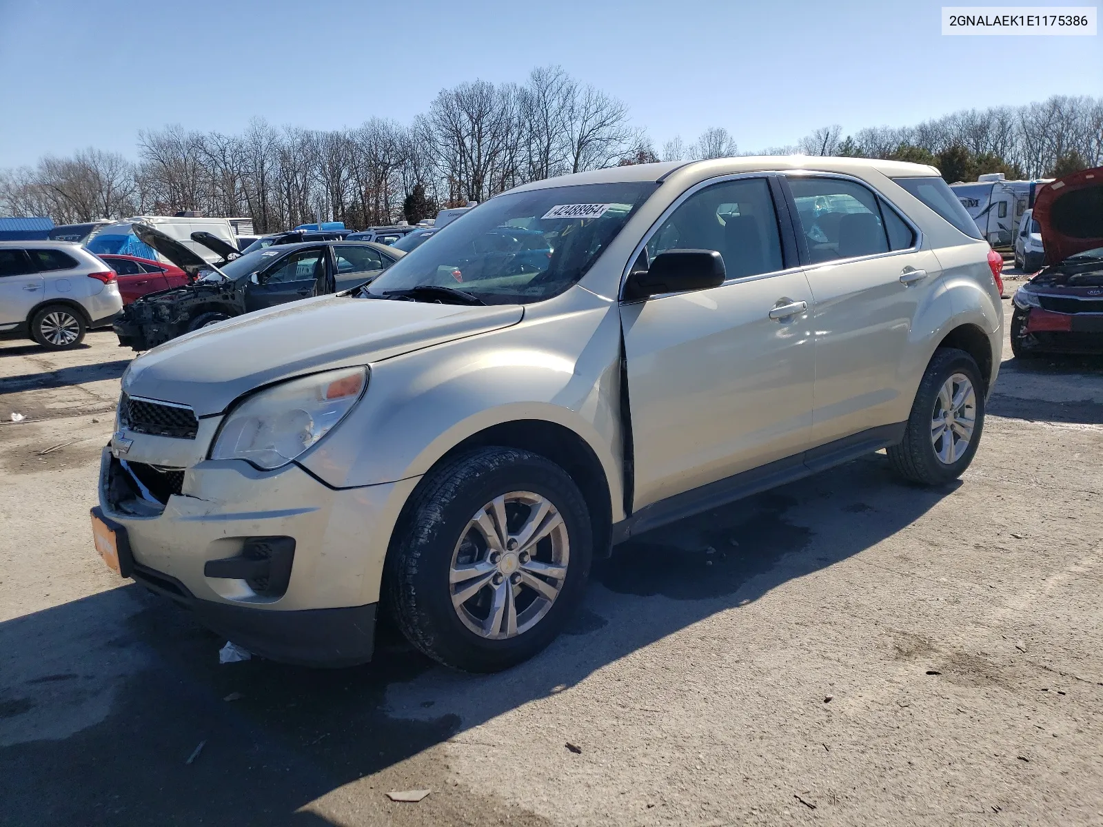 2014 Chevrolet Equinox Ls VIN: 2GNALAEK1E1175386 Lot: 42488964