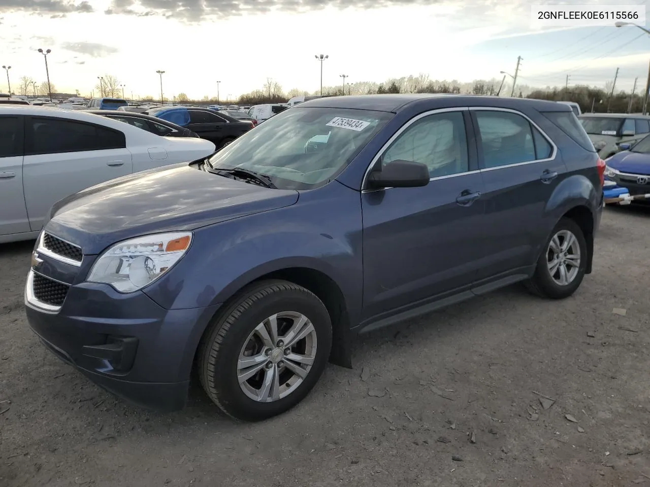 2014 Chevrolet Equinox Ls VIN: 2GNFLEEK0E6115566 Lot: 47539434