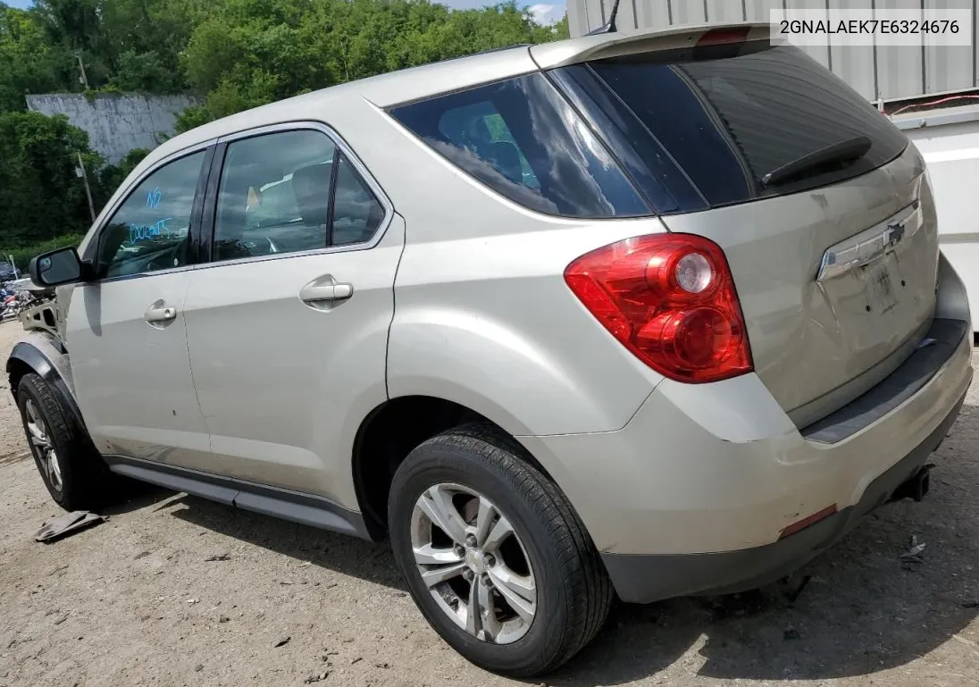 2014 Chevrolet Equinox Ls VIN: 2GNALAEK7E6324676 Lot: 57503114