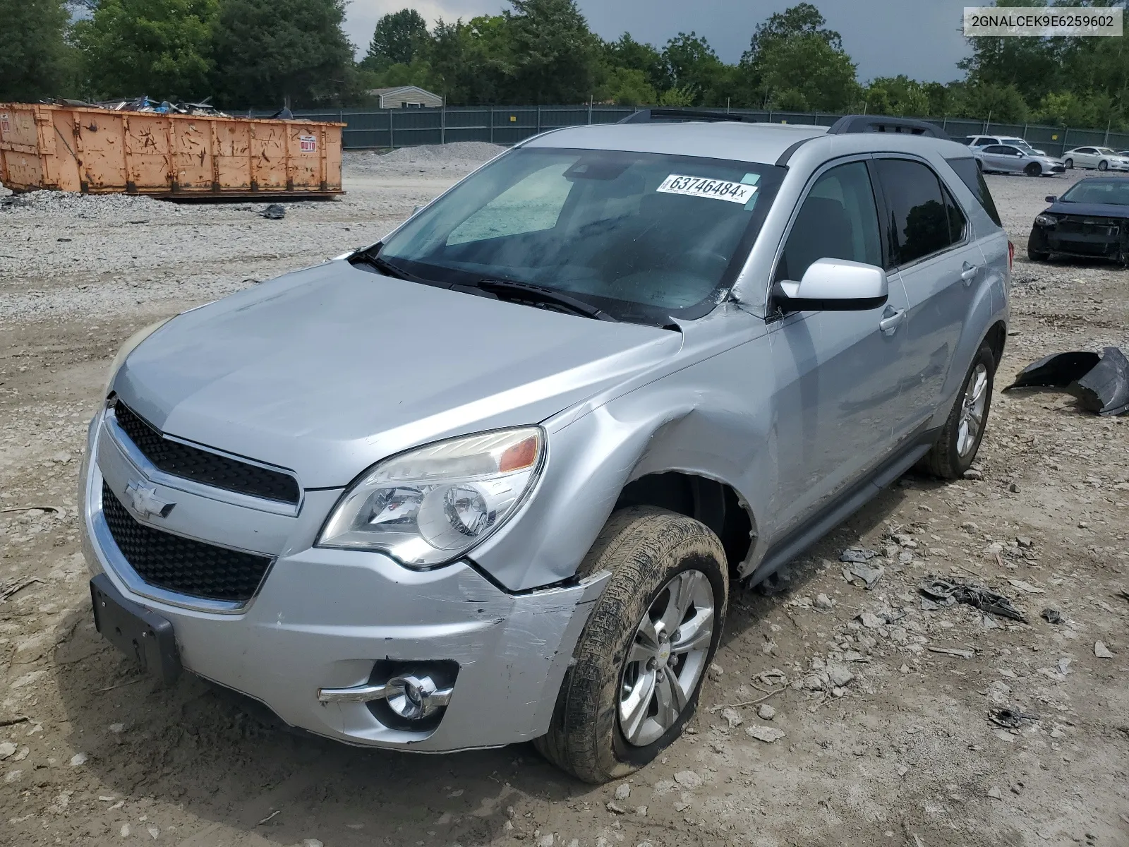 2014 Chevrolet Equinox Lt VIN: 2GNALCEK9E6259602 Lot: 63746484