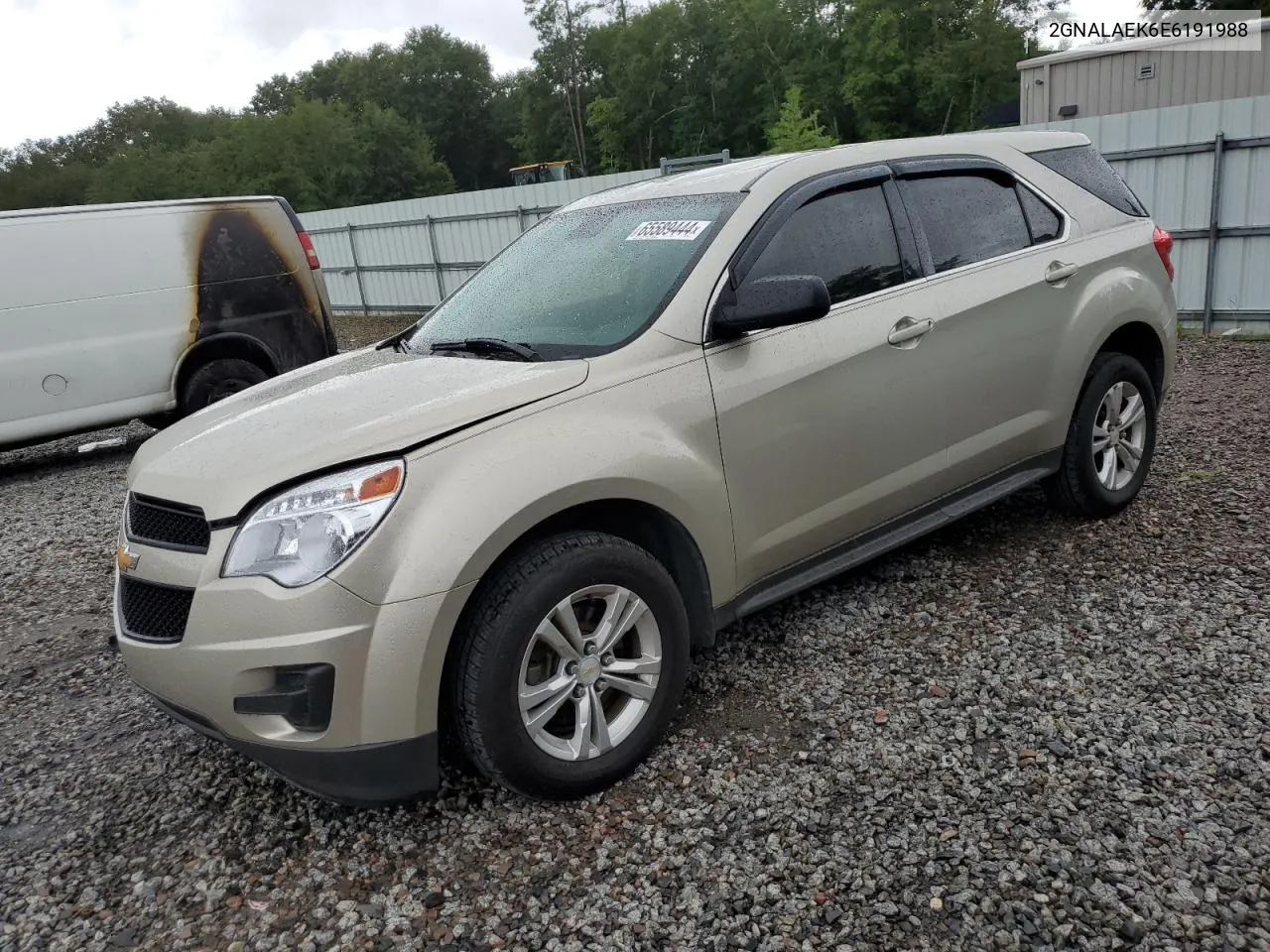 2014 Chevrolet Equinox Ls VIN: 2GNALAEK6E6191988 Lot: 65589444