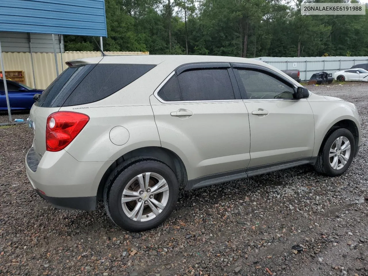 2014 Chevrolet Equinox Ls VIN: 2GNALAEK6E6191988 Lot: 65589444