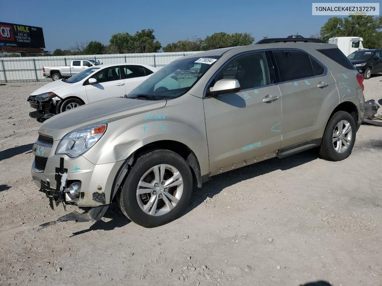 2014 Chevrolet Equinox Lt VIN: 1GNALCEK4EZ137279 Lot: 67790594